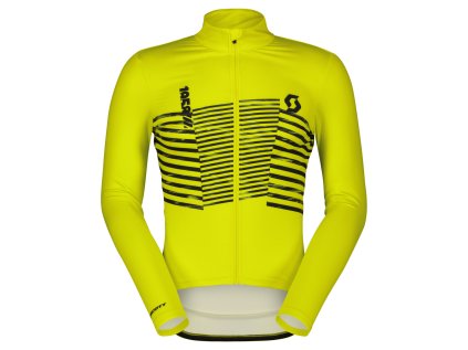 Scott Jersey M's RC Team Warm Graphics LS sulphur ye (Color Text sulphur yellow, Velikost M)