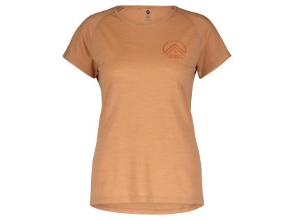 Dámské triko Scott Defined Merino Tech kr. rukáv (Color Text rose beige, Velikost M)
