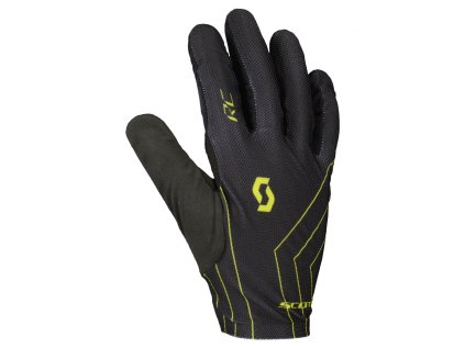 Cyklistické rukavice Scott RC Team s dlouhými prsty (Color Text black/sulphur yellow, Size Text XS)