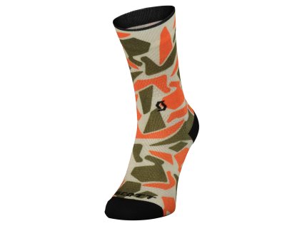 Ponožky Scott Graphic Crew (Color Text fir green/dust white, Velikost 42-44, filtr Scott)