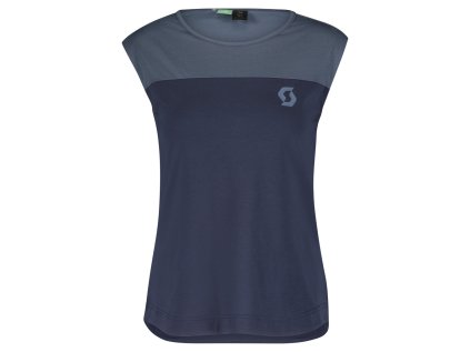 Dámské cyklistické tílko Scott Trail Flow DRI (Color Text dark blue/metal blue, Velikost M)