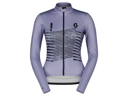 Scott Jersey W's RC Team Warm Graphics LS heather pu (Color Text heather purple, Velikost S, filtr Scott)