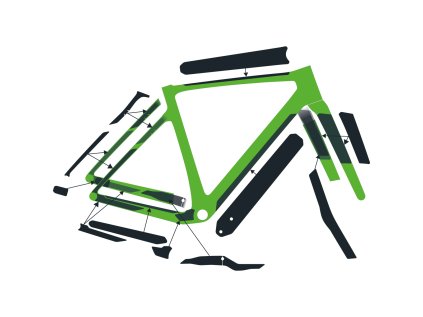 Syncros Frame Protection kit ADDICT Gravel clear matt (Color Text clear matt, Velikost 1 size, filtr Syncros)