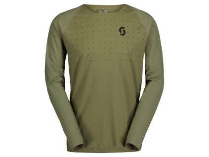 Scott Tee M's Trail Vertic Pro LS hay green (Color Text hay green, Velikost S, filtr Scott)
