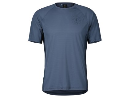 Cyklistické triko Scott Trail Flow Pro kr. rukáv (Color Text metal blue, Velikost M, filtr Scott)
