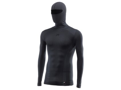 SIXS TS2 DB tričko s kuklou (velikost XS/S, barva šedá/černá)