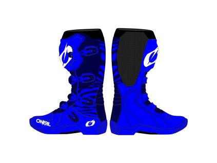 O´Neal boty 3SRS MX ZEBRA (velikost 7/39, barva modrá)