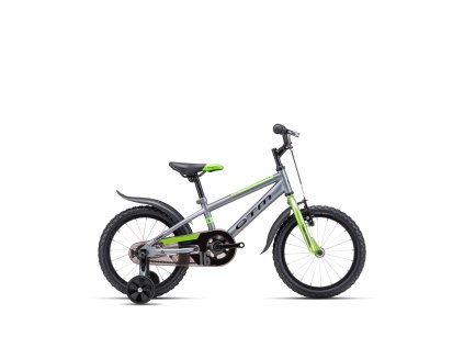 CTM TOMMY - matná šedá / limetková (Velikost rámu 8")