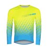 dres FORCE MTB ANGLE dlouhý rukáv, fluo-modrý (velikost L, barva modrá, fluo)