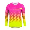 dres F MTB ANGLE LADY dl. rukáv, růžovo-fluo (velikost L, barva bílá, růžová)