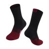 ponožky FORCE FLAKE termo, černo-bordo S-M/36-41 (velikost S-M, barva černá, červená)