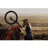přilba FORCE VENOM downhill, hnědá, (velikost S-M, barva černá, fluo)