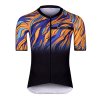 dres F LIFE kr. rukáv, černo-modro-oranžový (velikost L, barva černá, oranžová)