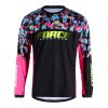 dres F RECKLESS dl. rukáv, černo-růžovo-fluo (velikost 3XL, barva růžová, černá)