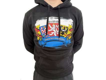 Mikina s kapucí Lev a dvě orlice