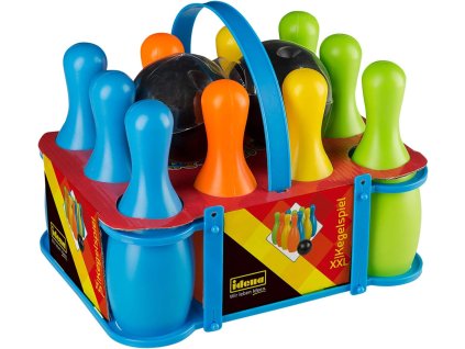 Kuželky Set XXL 10 kuželů z plastu a 2 koule 20 x 20 x 30 cm 1