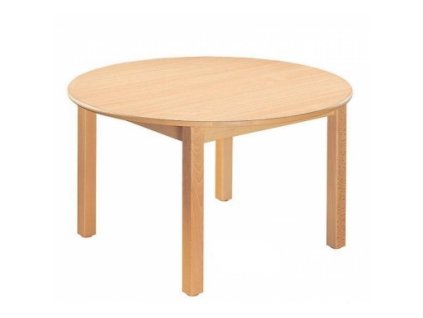 Školní dětský stůl kulatý, 4 nohy ( prům.100cm ) + plastové kluzáky ( v. 71,76 )
