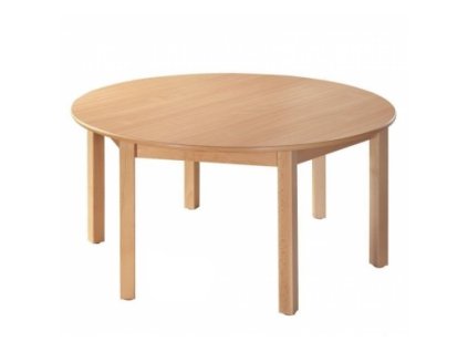 Školní dětský stůl kulatý, 6 noh ( prům.120cm ) + plastové kluzáky ( v. 40,46,53,59,64 )