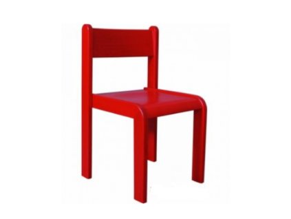 Školní dětská židle celomořená červená ( vel. 26,30,34,38cm )