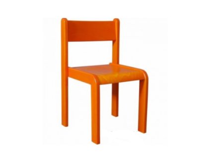 Školní dětská židle celomořená oranžová ( vel. 26,30,34,38cm )