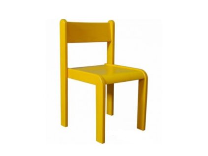 Školní dětská židle celomořená žlutá ( vel. 26,30,34,38cm )