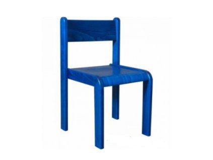 Školní dětská židle celomořená modrá ( vel. 26,30,34,38cm )