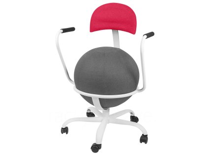Balónová židle Air Seating šedo červená 1