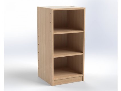 Skříňka se soklem a 2 policemi MIKI PLUS 1