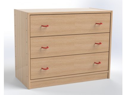 Skříňka se soklem a 3 zásuvkami MIKI PLUS 1