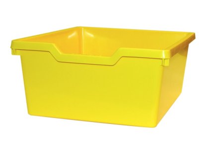Dětský plastový úložný box zásuvka Double světle žlutá