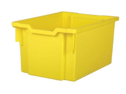 Dětský plastový úložný box zásuvka double F25 žlutá