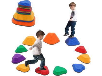 Nuki Ergonomické balanční kameny pro předškolní děti 11 kusů senzorických kamenů pro podporu rovnováhy a koordinace (vnitřní i venkovní použití) 1