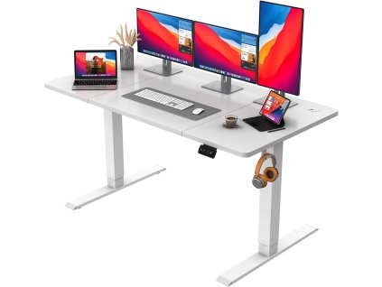 Mic Výškově nastavitelný psací stůl elektrický s paměťovou funkcí 140 x 60 cm 1