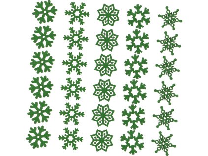 Dřevěné výřezy ve tvaru sněhových vloček 150ks 1