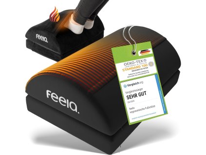 Výškově nastavitelná opěrka pod nohy Feela se zahřívací kapsou 1