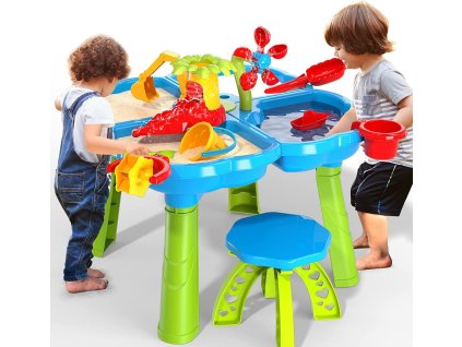 Tomtoys 4 v 1 Vodní stůl pro děti 32 kusů doplňků 1