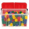 Dětská stavebnice barevné skládací kostky ve velkém boxu 160 kusů 1