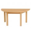 Školní dětský stůl půlkulatý ( 120 x 60cm ) + plastové kluzáky ( v. 71,76 )