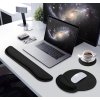 Azeka Sada 3 v 1 ergonomická podložka pod myš s gelovým polštářkem + podložka pod zápěstí z paměťové pěny + podložka na nápoje 2