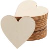 Dřevěné srdce 50 ks v balení