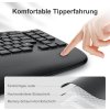 Omoton ergonomická bezdrátová dobíjecí klávesnice s polstrovanou opěrkou dlaní 3