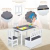 Drema Dětský dřevěný stůl se 2 židlemi a úložným prostorem 22 l 4