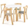Drema set Dětský stůl se 4 židlemi z masivního dřeva pro děti od 3 let 1