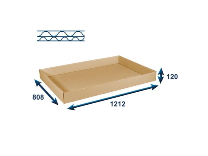 Skládací víko pro kartonový Eurobox 1200x800 mm, 5 ks