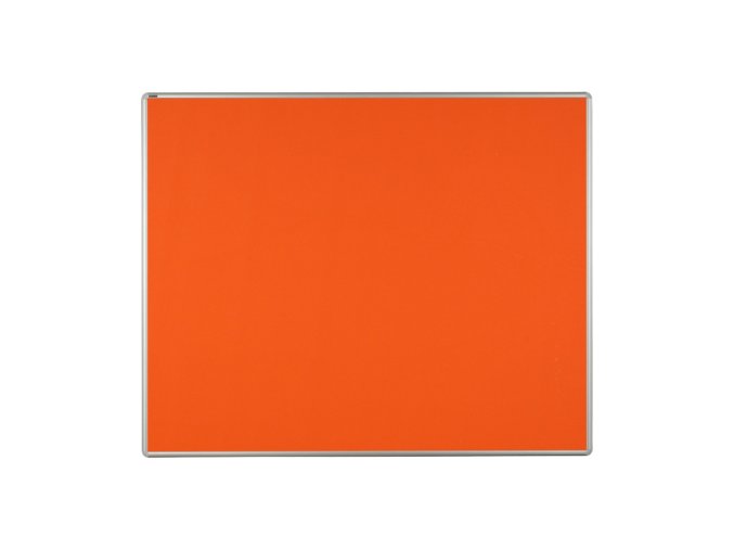 Textilní nástěnka ekoTAB v hliníkovém rámu, 1500 x 1200 mm, oranžová