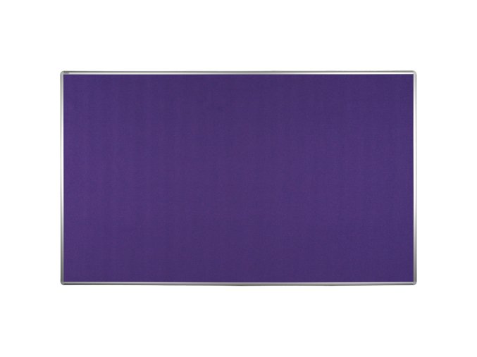 Textilní nástěnka ekoTAB v hliníkovém rámu, 2000 x 1200 mm, fialová