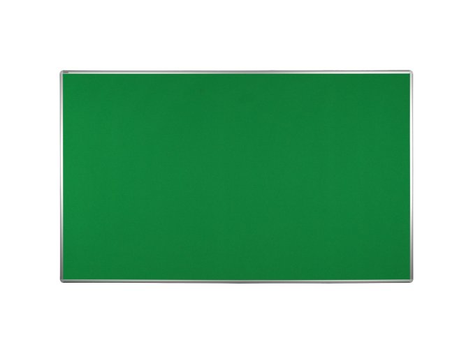 Textilní nástěnka ekoTAB v hliníkovém rámu, 2000 x 1200 mm, zelená