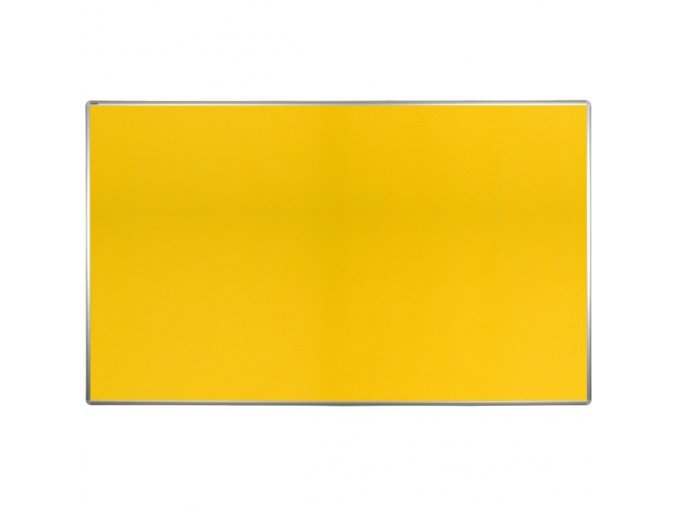 Textilní nástěnka ekoTAB v hliníkovém rámu, 2000 x 1200 mm, žlutá