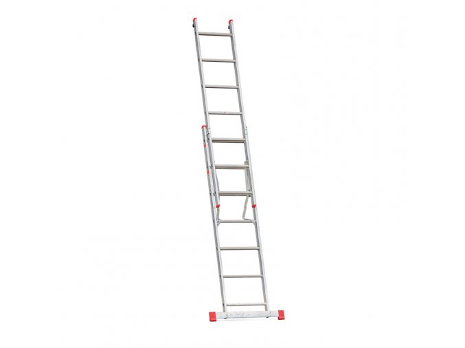 Hliníkový dvoudílný výsuvný žebřík VENBOS HOBBY, 2x7 příček, 3,1 m