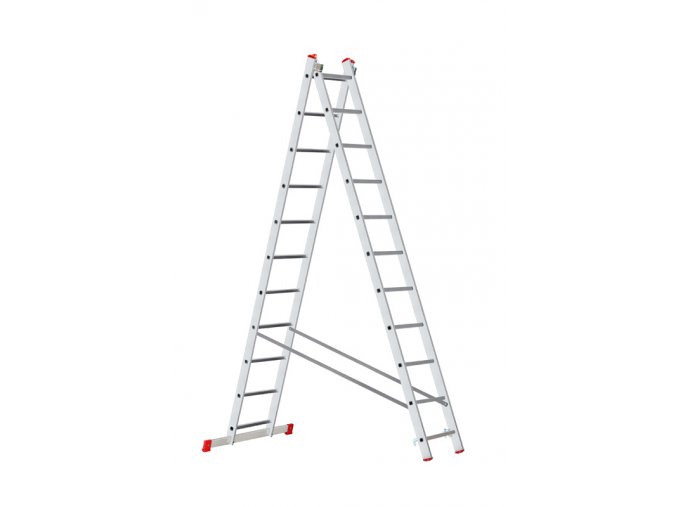 hlinikovy dvoudilny vysuvny zebrik venbos hobby 2x11 pricek 5 06 m 14482